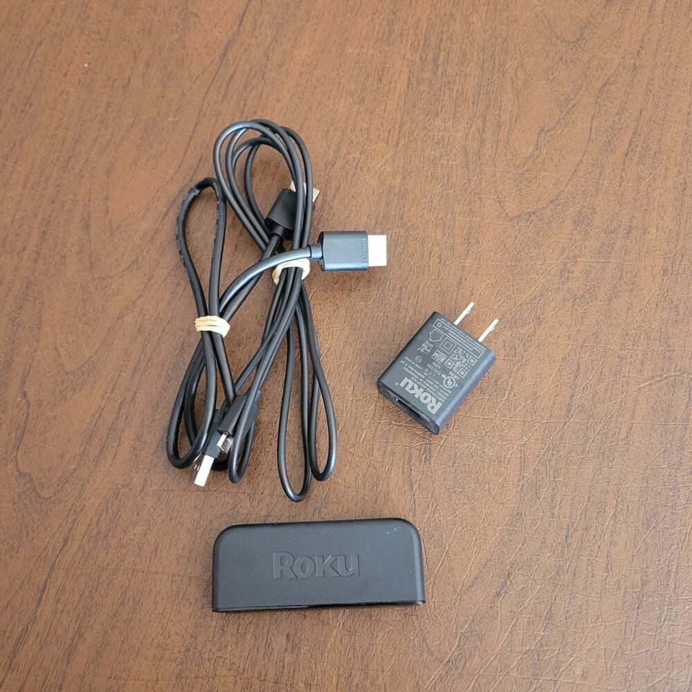 Roku 3920X Streaming Media Player with power supply and data cable NO REMOTE